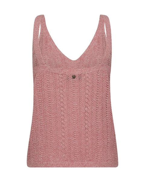 Mos Mosh Cressida Melange Faded Rose Knit Topp