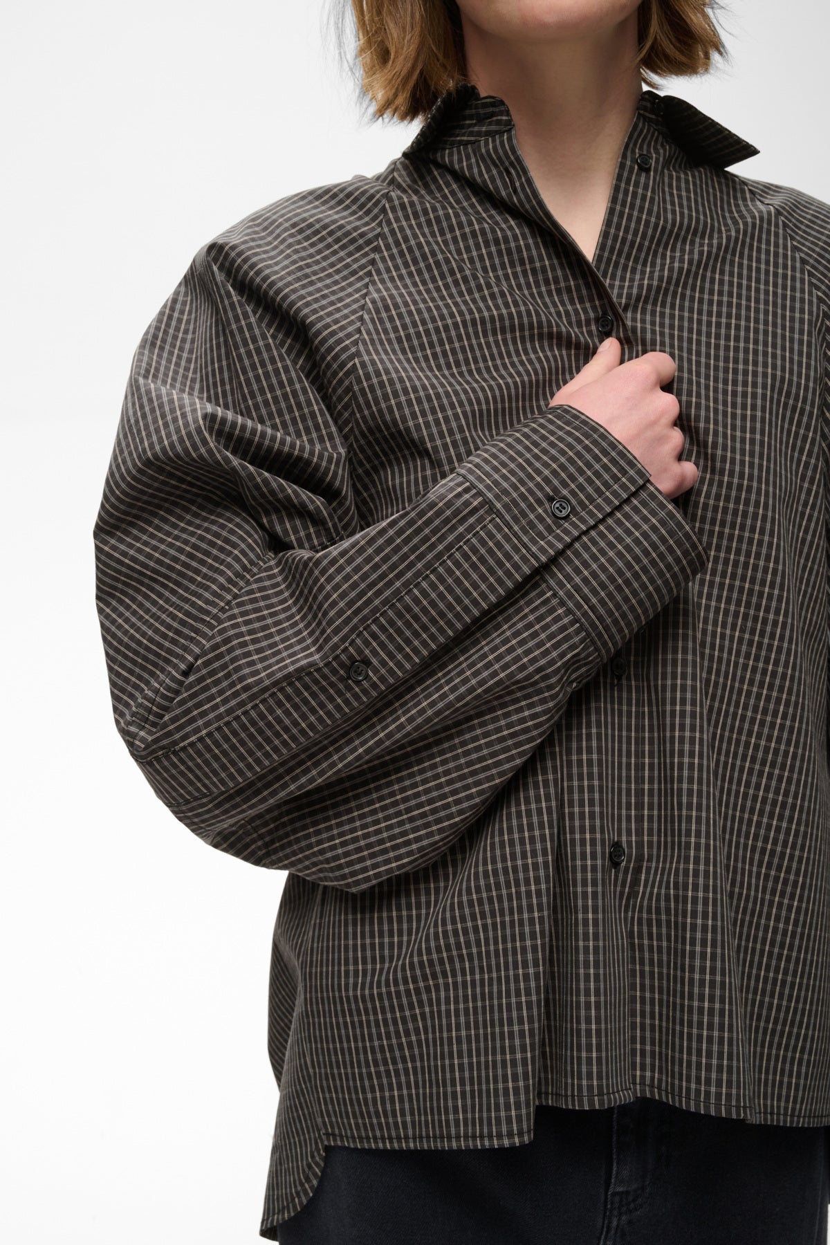 InWear Milles Black Grapic Check Loose Shirt