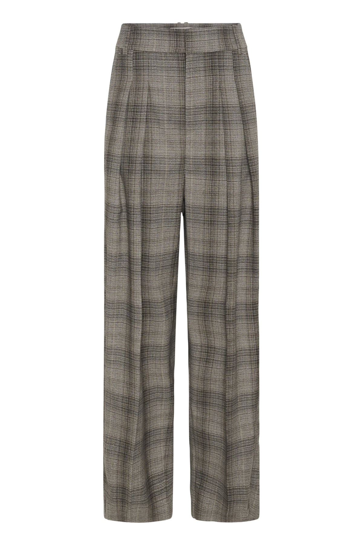 InWear Checkie Brown Fall Check Barrel Pant