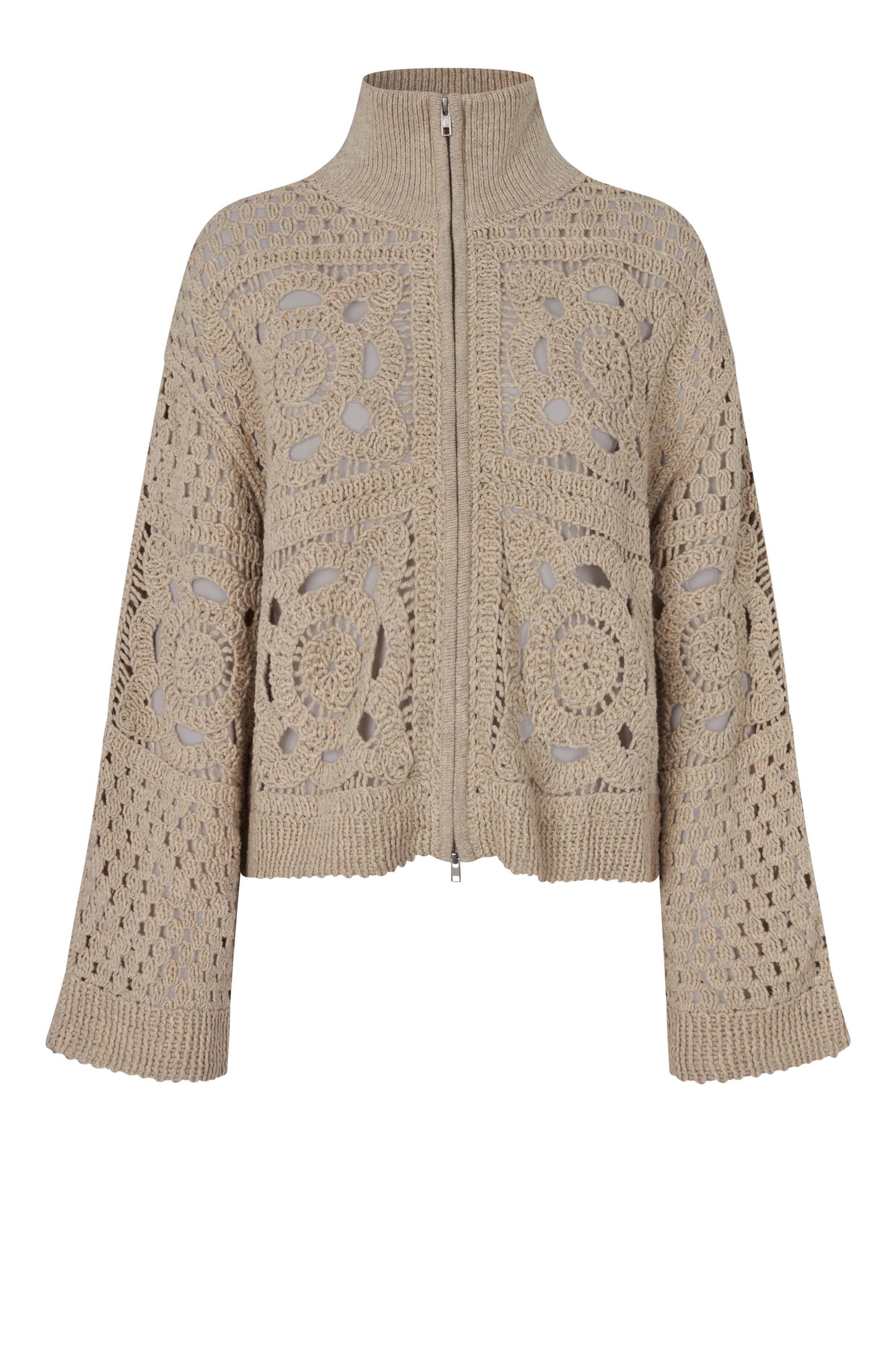 Second Female Crosette Knit Cardigan Camel