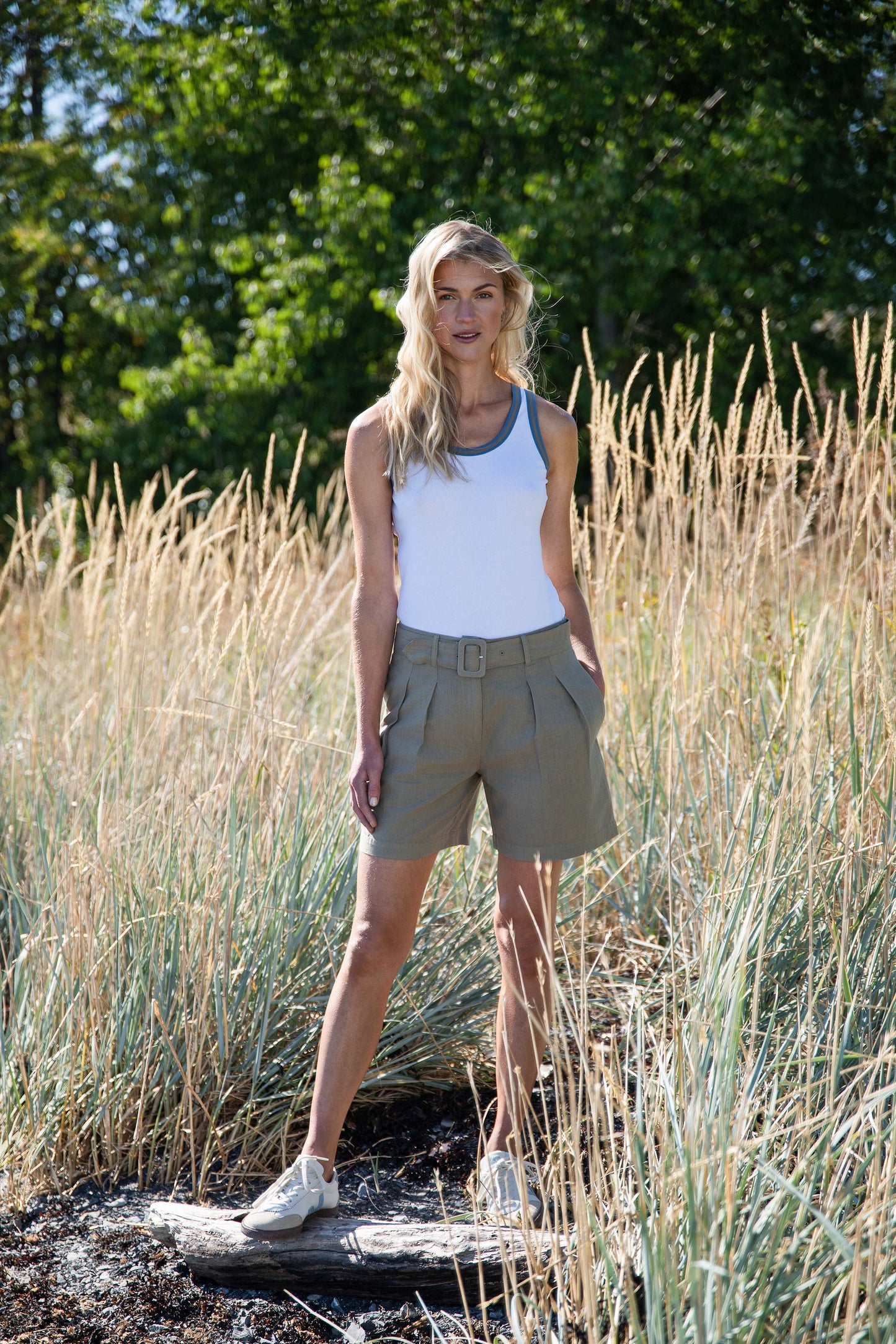 CTMH Leah Khaki Green Shorts