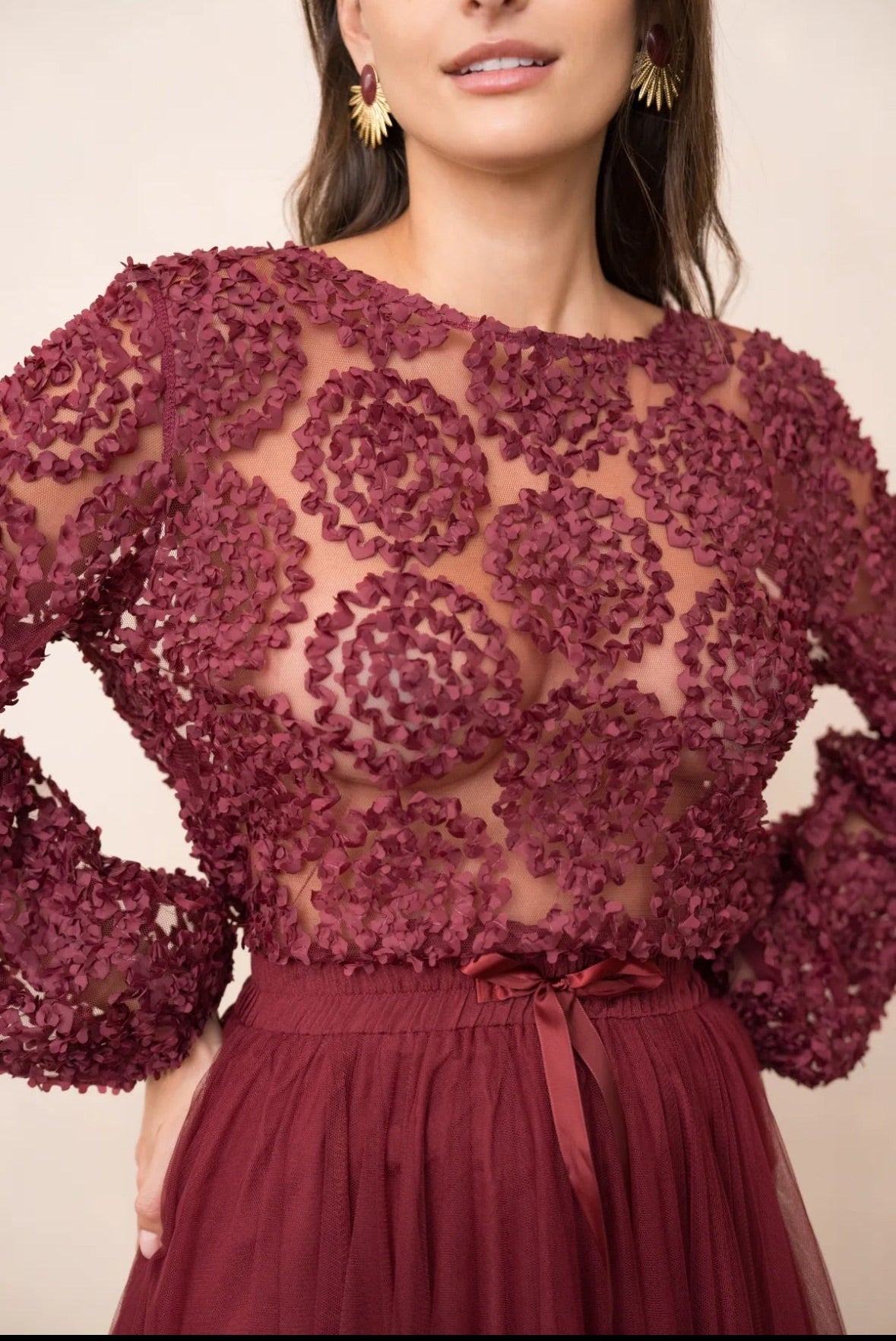 From Paris WIth Love Bordeux Bluse