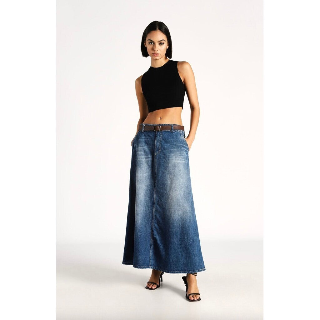 Please Skirt A-Shape Baby Black Coffee Cord