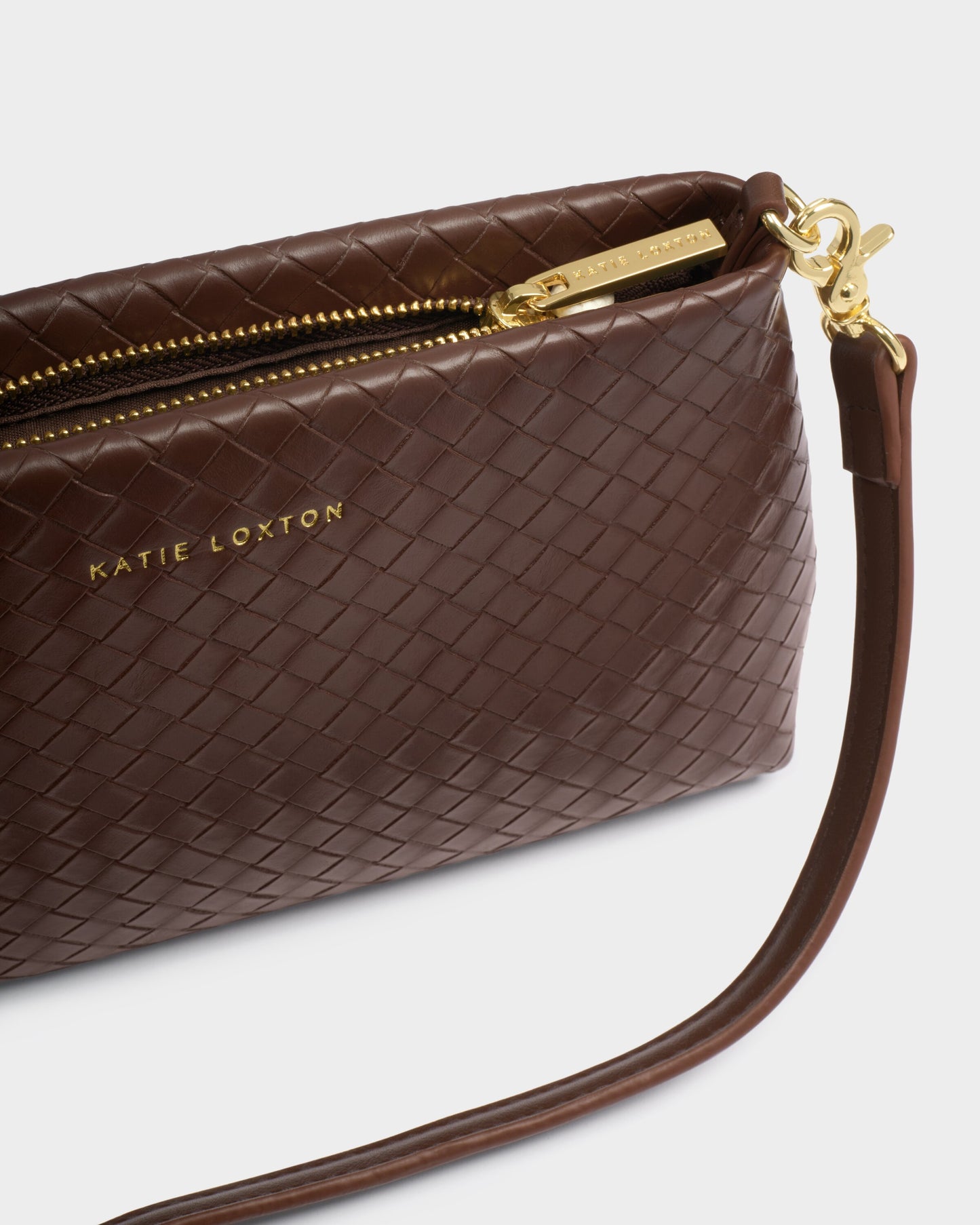 Katie Loxton Nova Small Dark Choclate Woven Bag