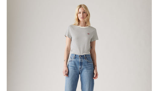 Levis Essential Stripe Egret SS Tee