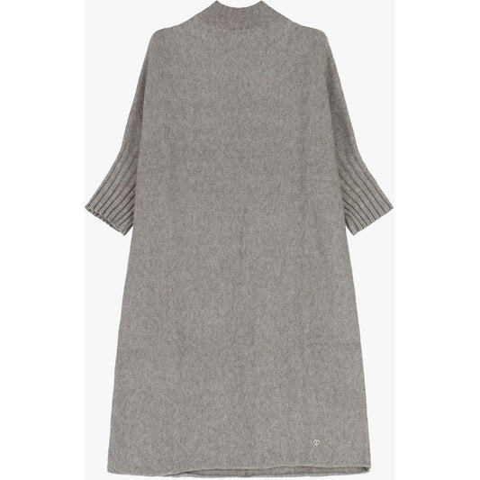 Please Turtleneck Dress Marrone Beige Melange