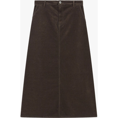 Please Skirt A-Shape Baby Black Coffee Cord