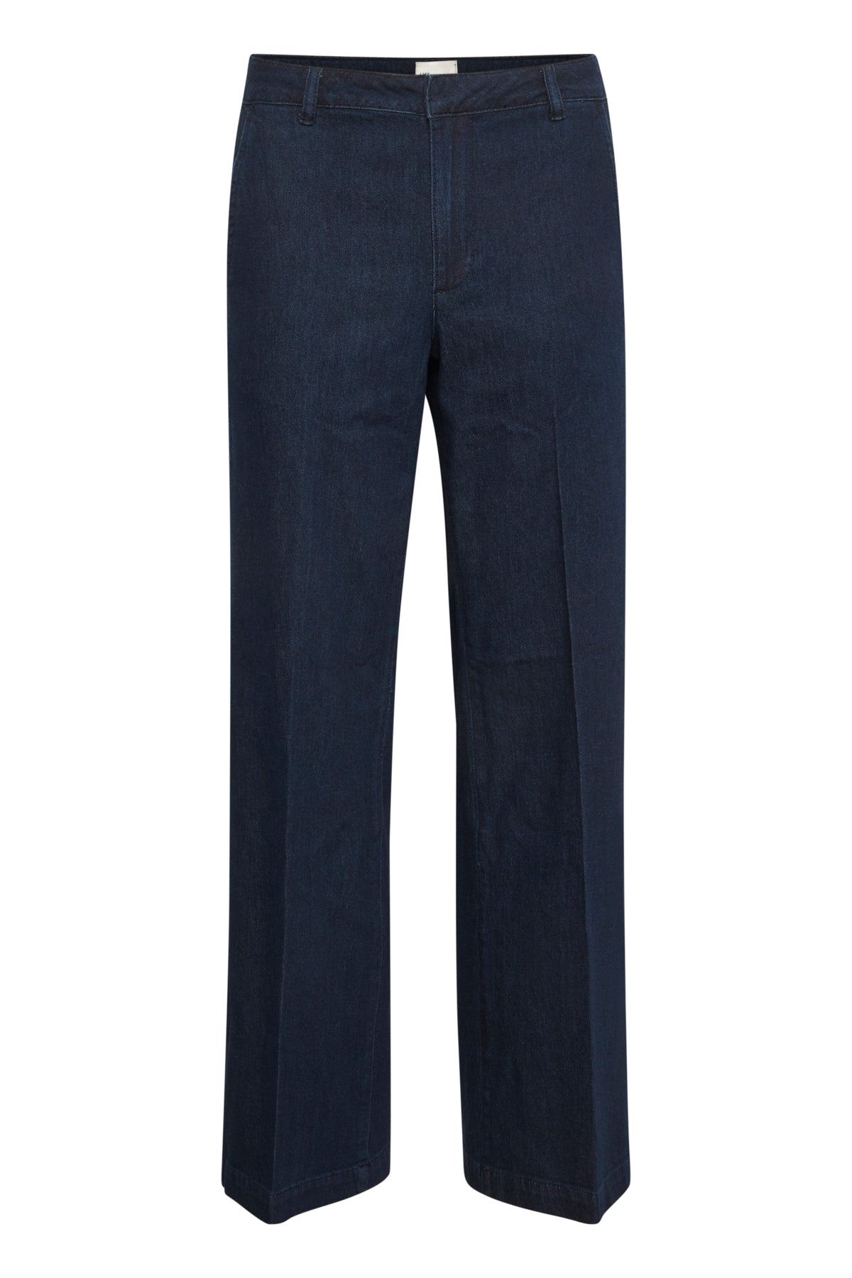My Essential Wardrobe Lara Dark Blue Un-Wash Wide Pant