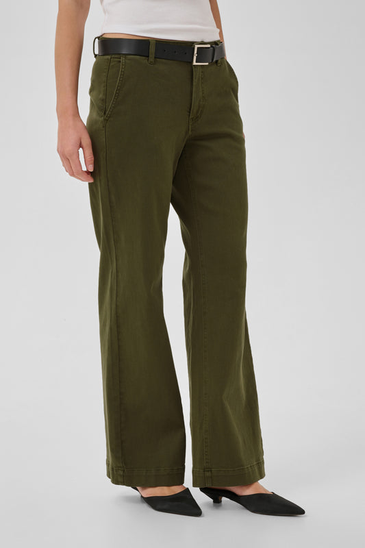 My Essential Wardrobe Lara Olive Night Wide Pant