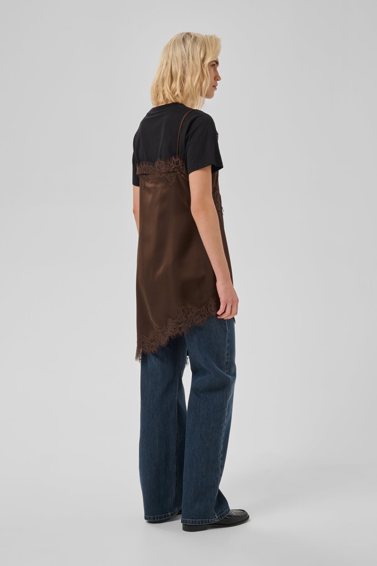 My Essential Wardrobe Brenda Lace Dark Brown Dress
