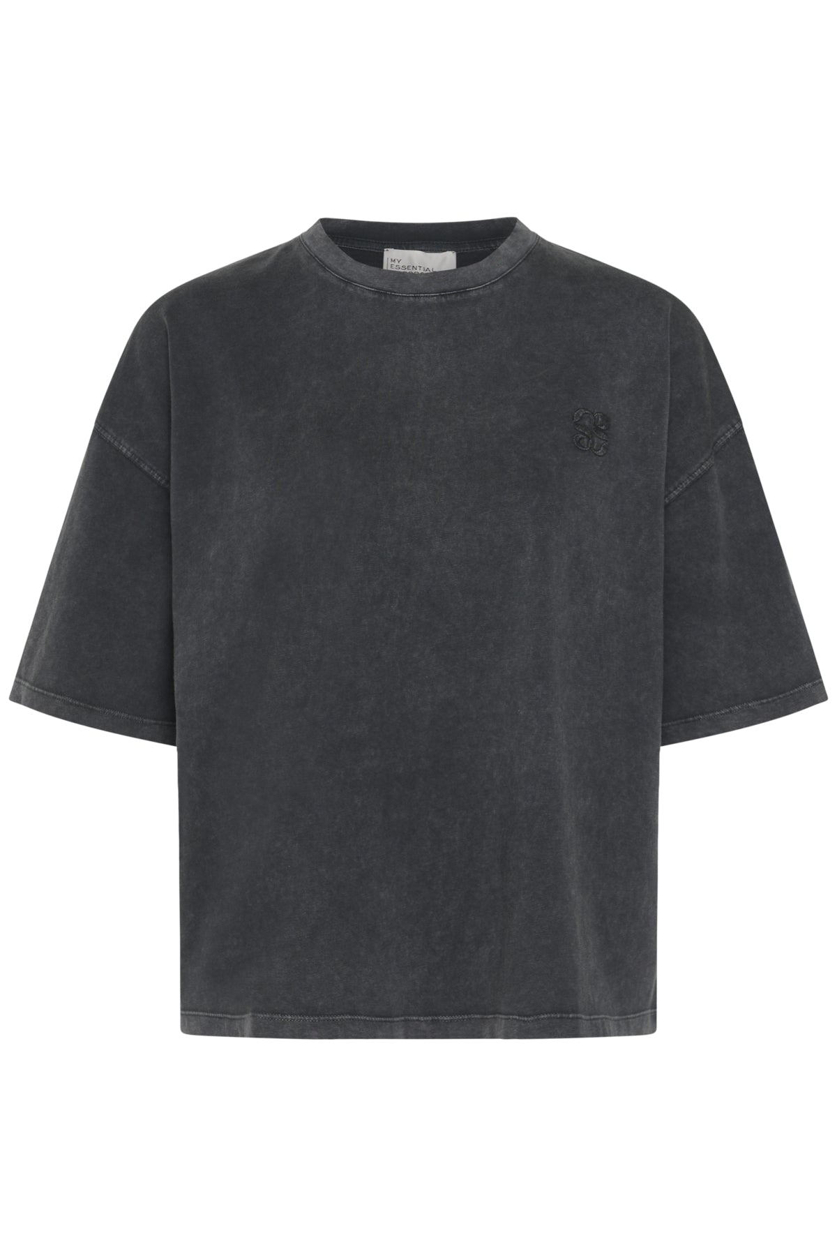 My Essential Wradrobe Esa Boxy Shirt Tee Black Wash