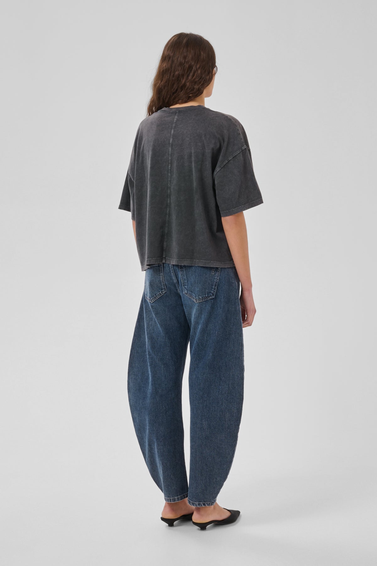 My Essential Wradrobe Esa Boxy Shirt Tee Black Wash