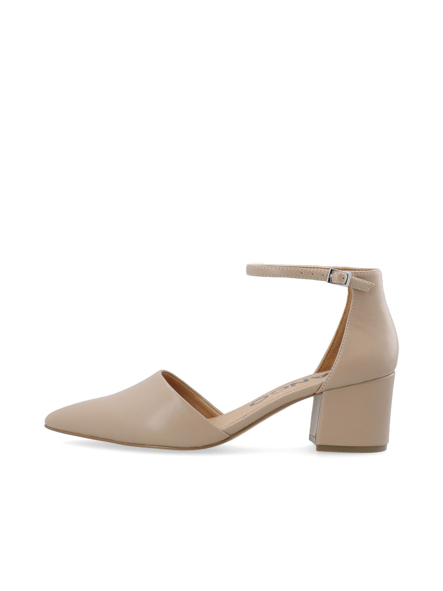 Bianco Devided Pump Nougat Faux Leather