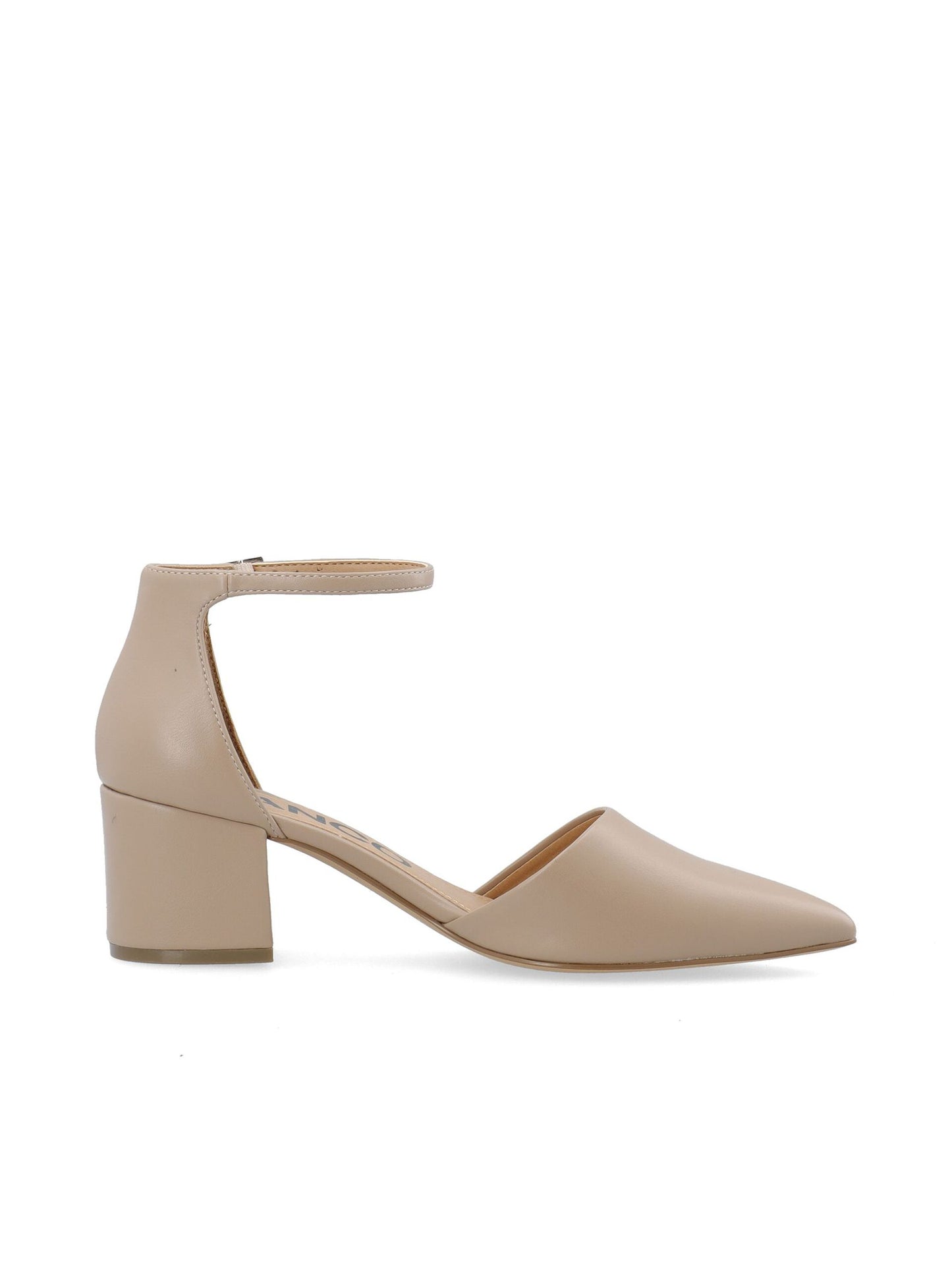 Bianco Devided Pump Nougat Faux Leather