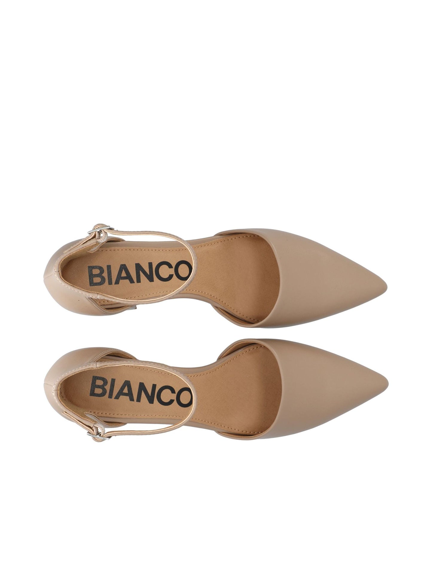 Bianco Devided Pump Nougat Faux Leather