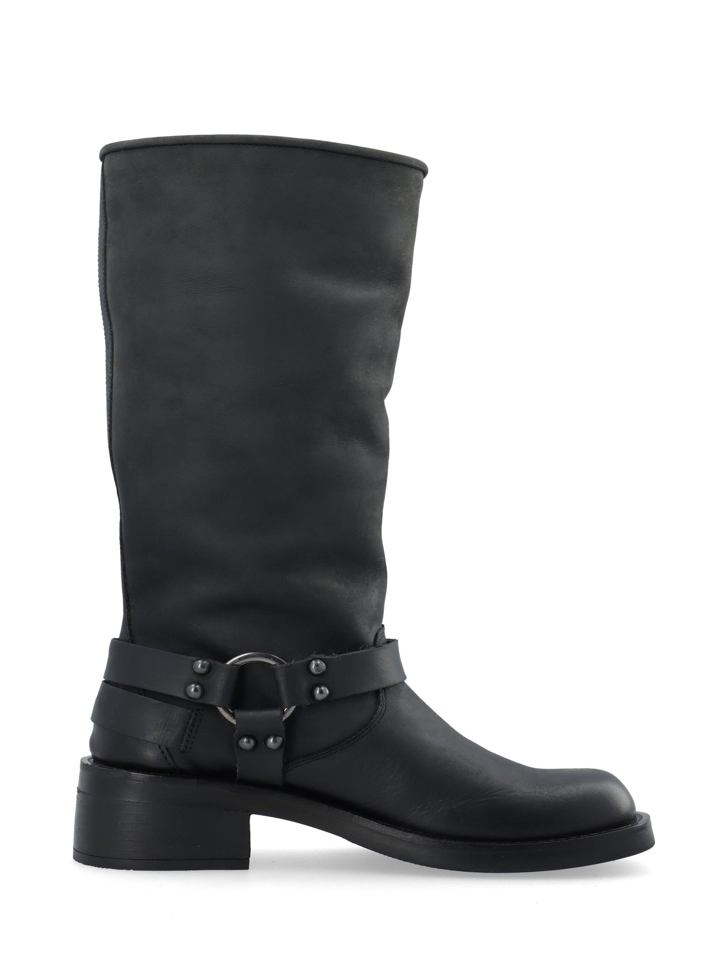 Bianco Harper Biker Boot Pull Up Leather