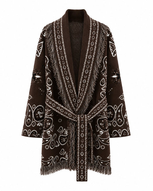 From Paris With love Paisley Brown Jacket