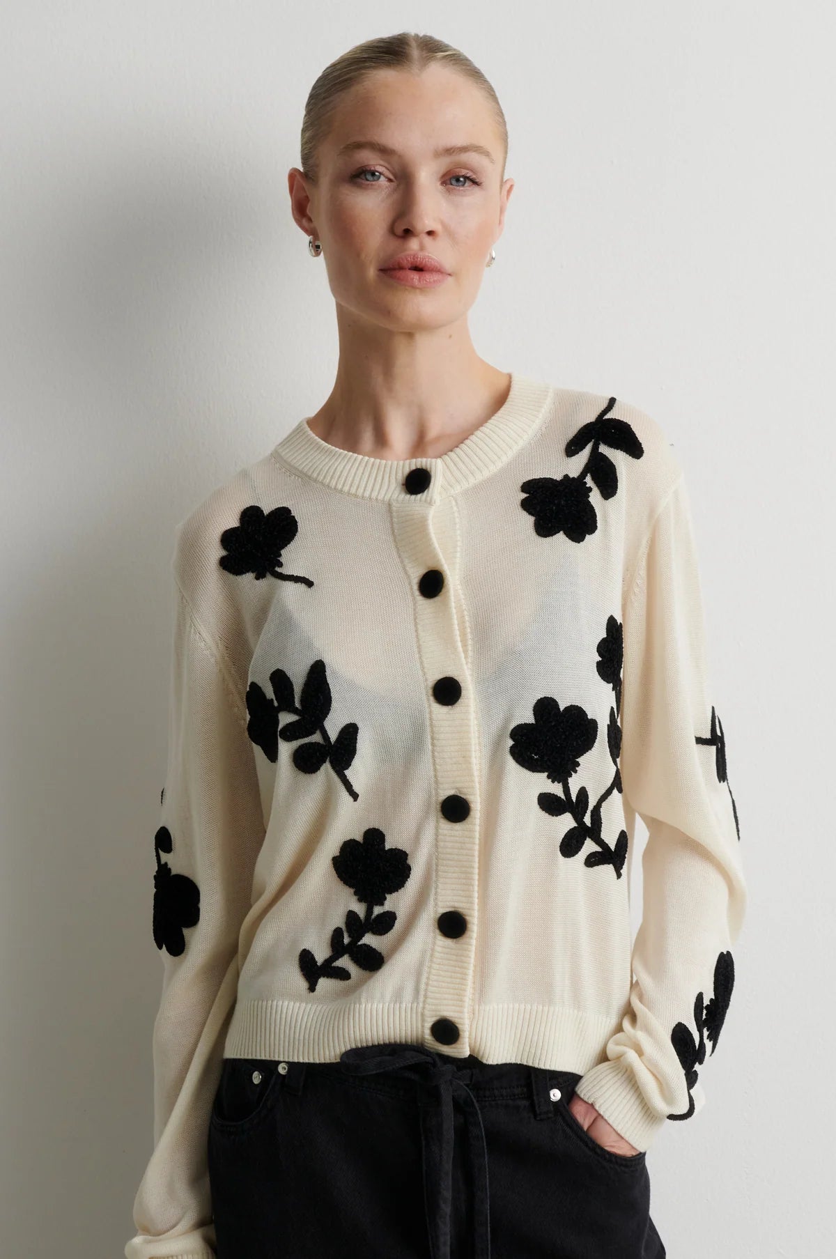 Second Female Yota Birch Knit Cardigan