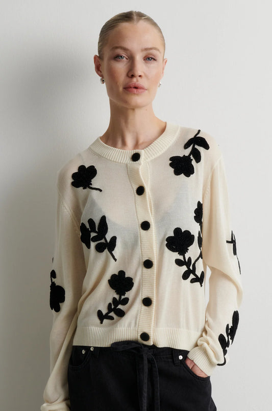 Second Female Yota Birch Knit Cardigan
