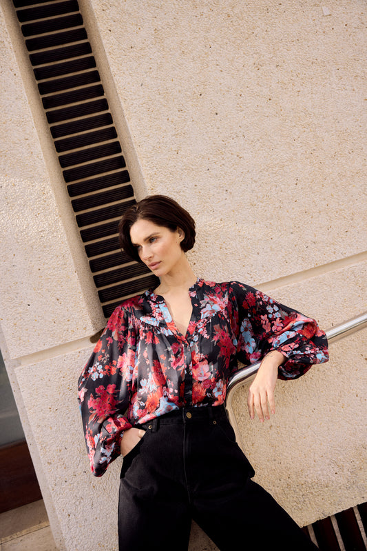 Katrin Uri Blooms Joan Red Blouse