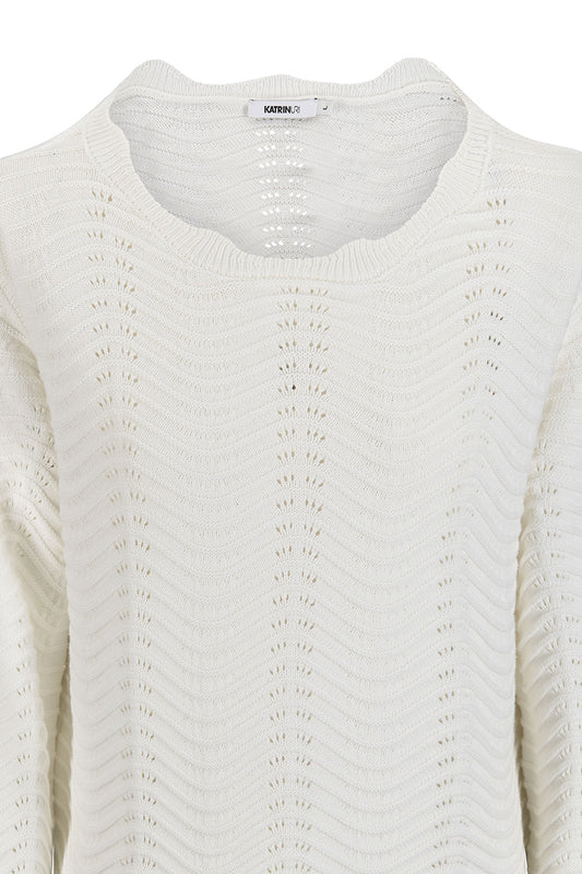 Katrin Uri The Wave Riviera White Pullover