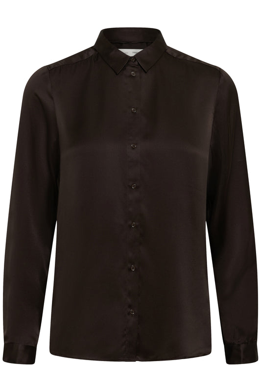 Inwear Leonore Silk Shirt Premium Chocolate Brown