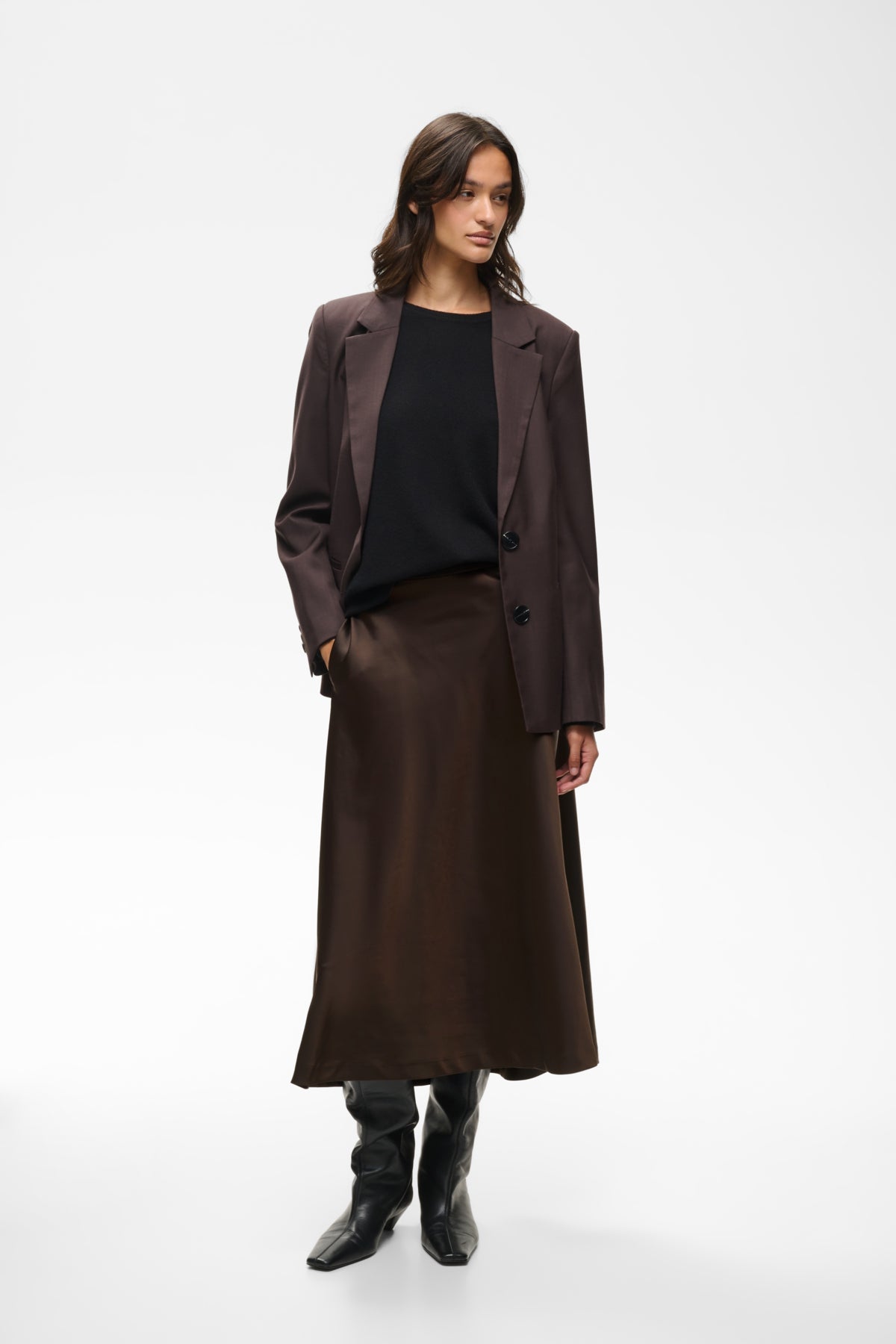 Inwear Zilky Chocolate Brown Skjørt