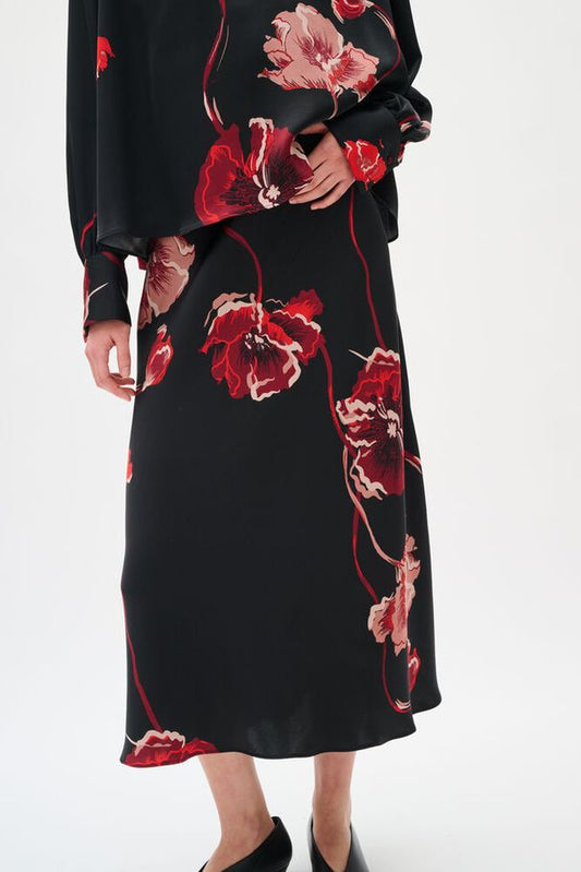 Inwear Dawn Black Poppy Red Skjørt