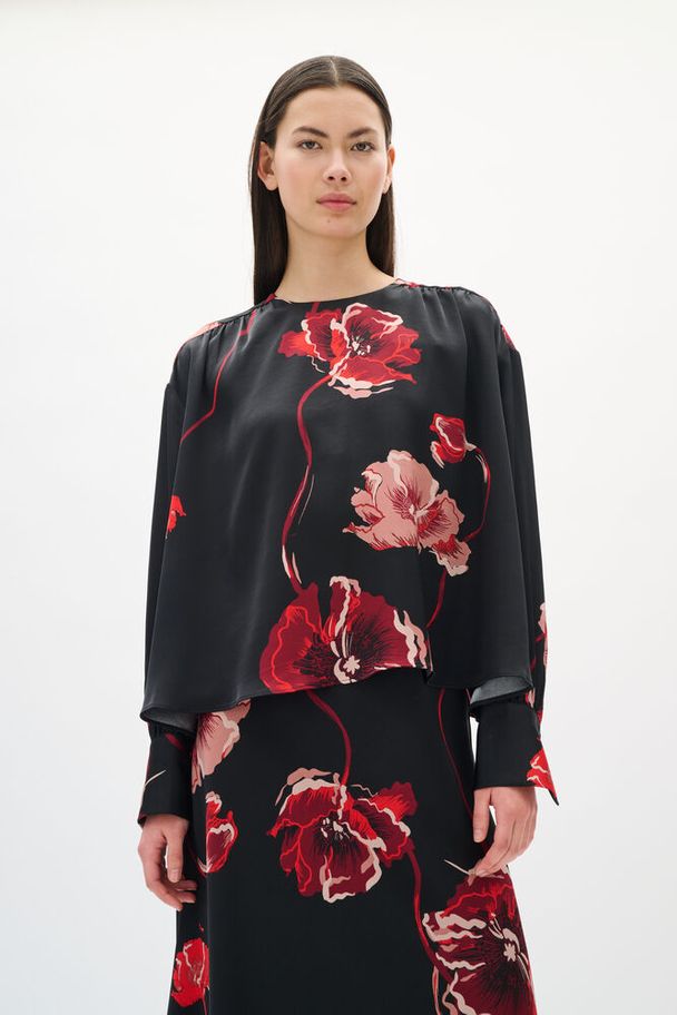 Inwear Dawn Black Poppy Red Skjørt