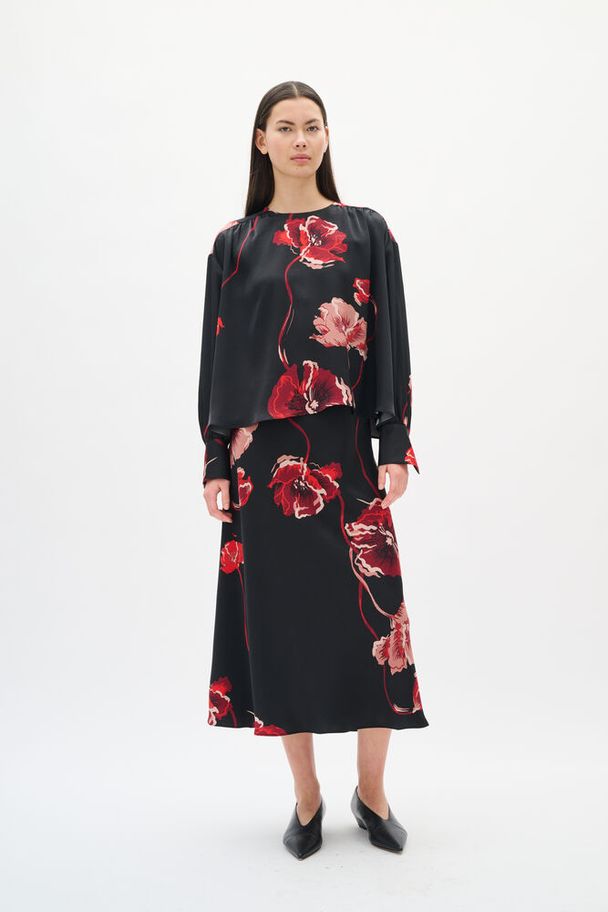 Inwear Dawn Black Poppy Red Skjørt