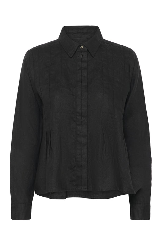 Inwear Dilana Pleated Black Shirt