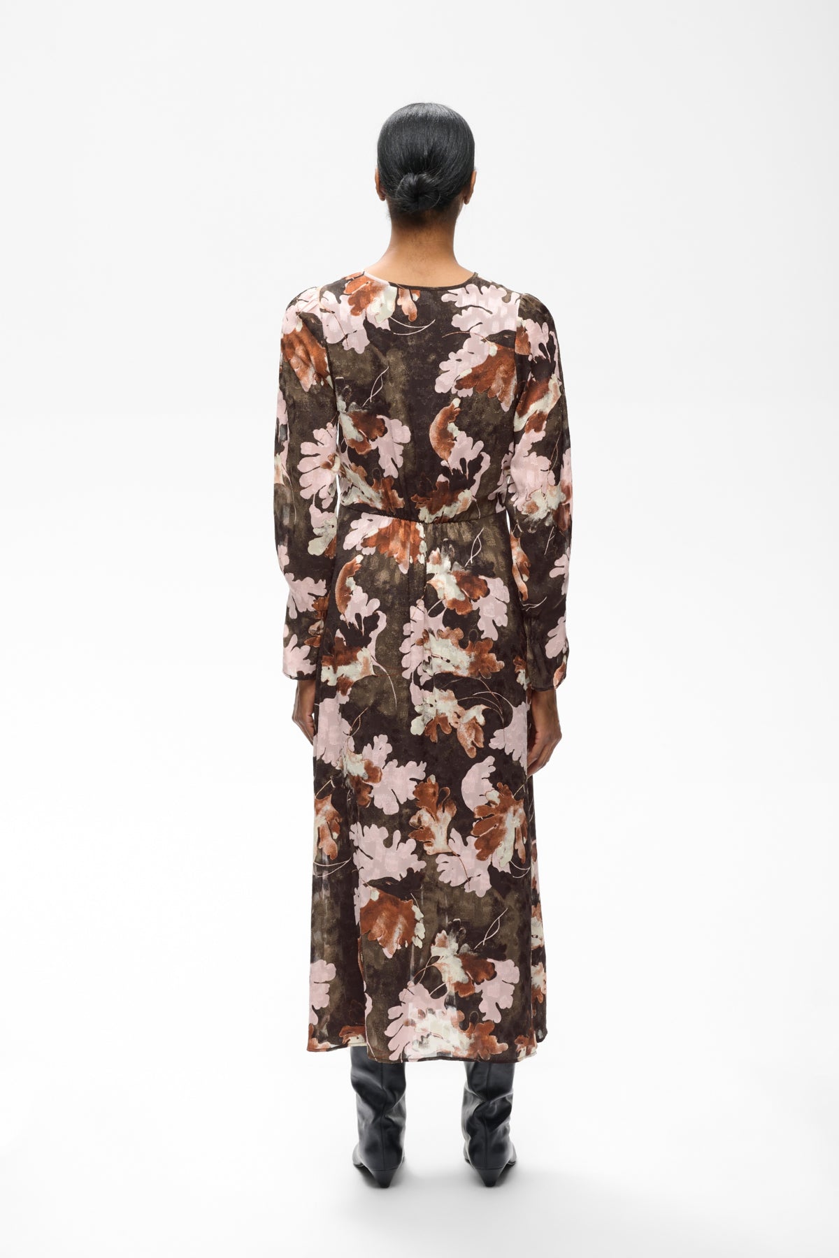 InWear Mason Brown W Pink Fall Leaves Kjole