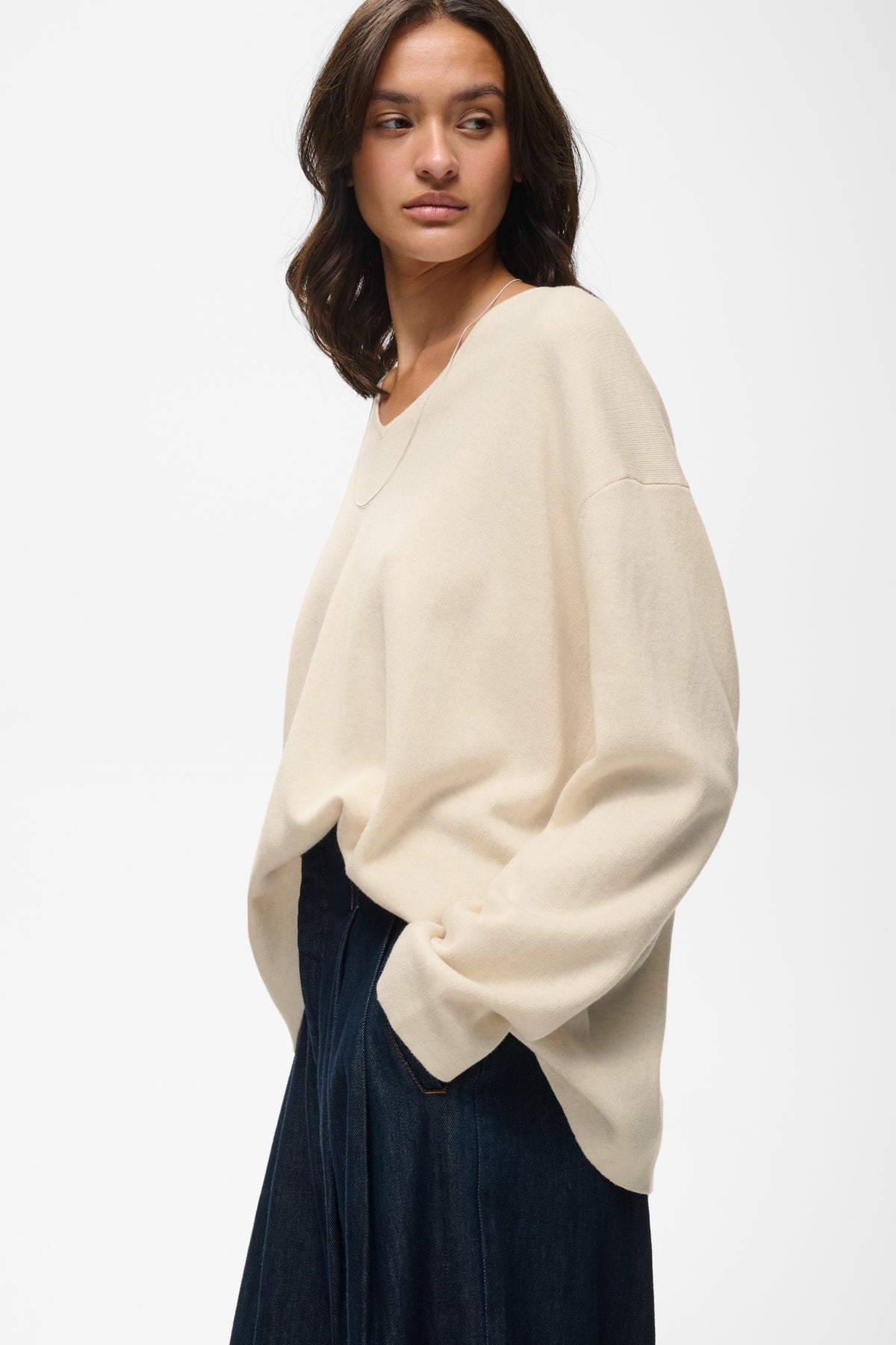 Inwear Tilda Pearled Ivory V-Neck
