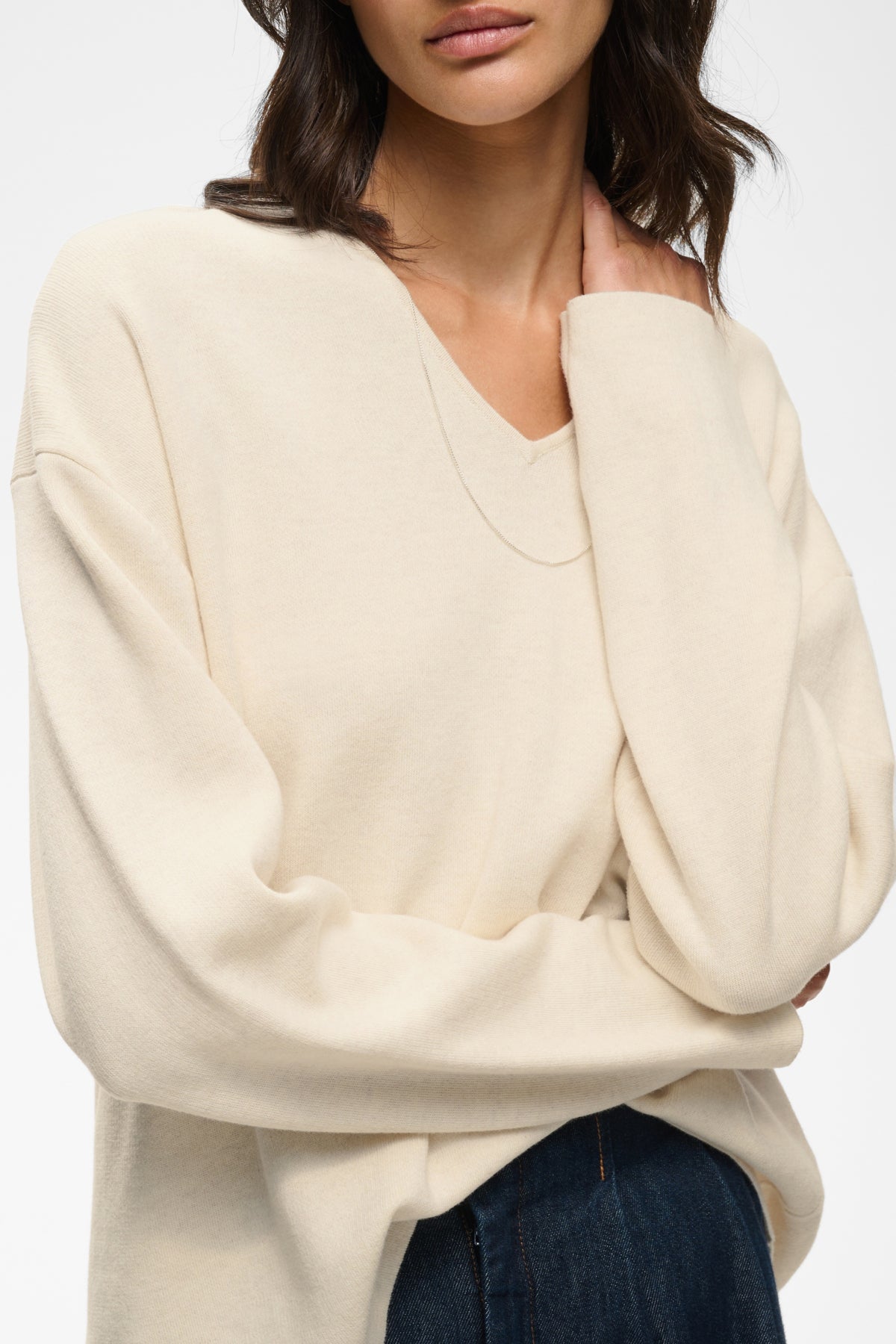 Inwear Tilda Pearled Ivory V-Neck