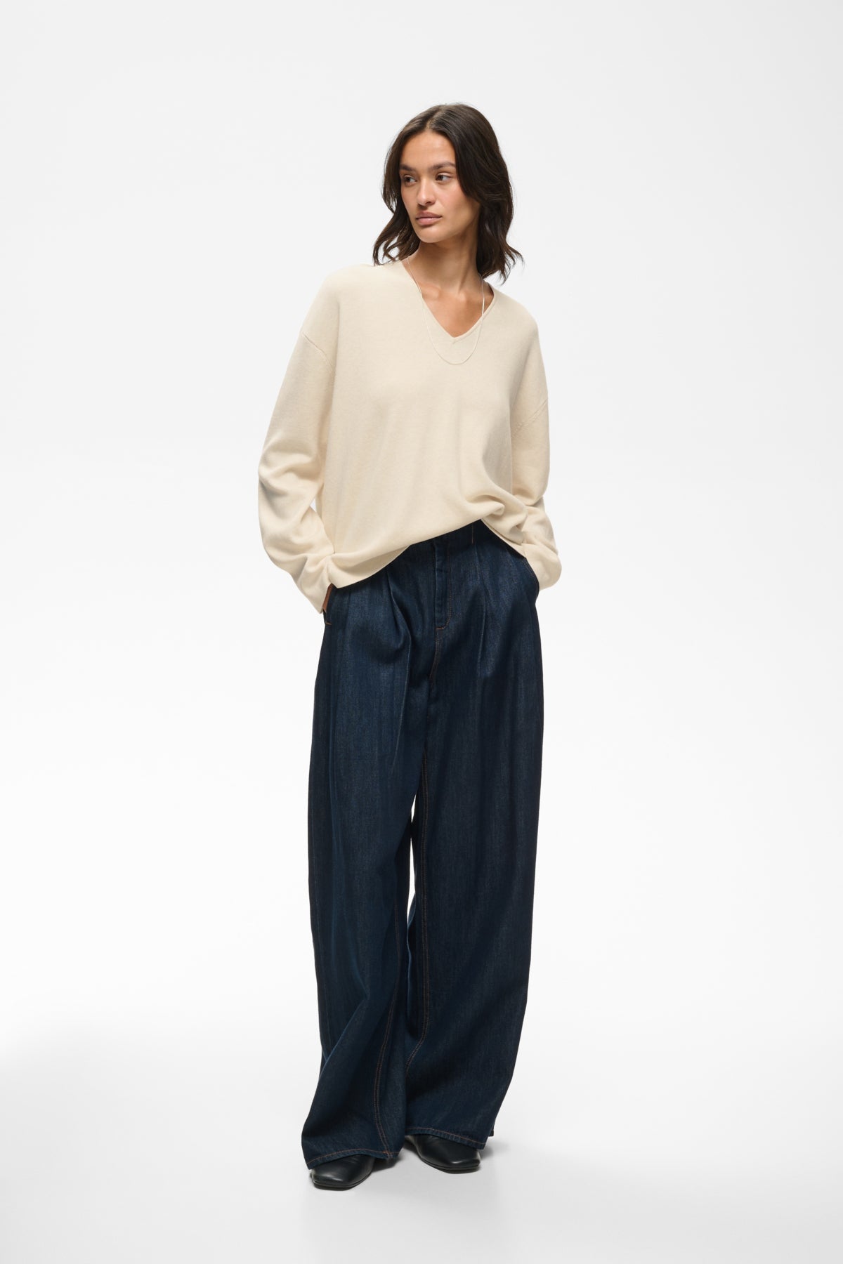 Inwear Tilda Pearled Ivory V-Neck