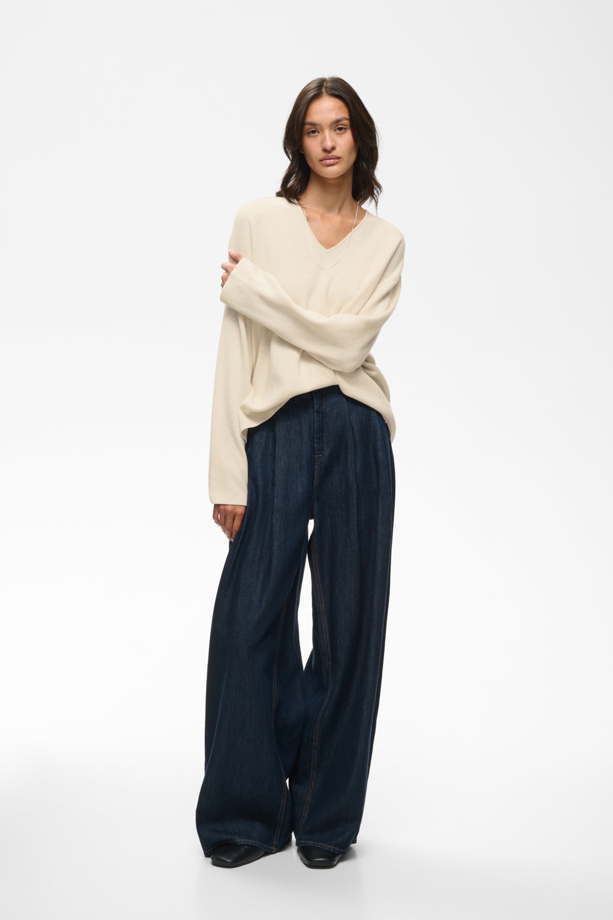 Inwear Tilda Pearled Ivory V-Neck