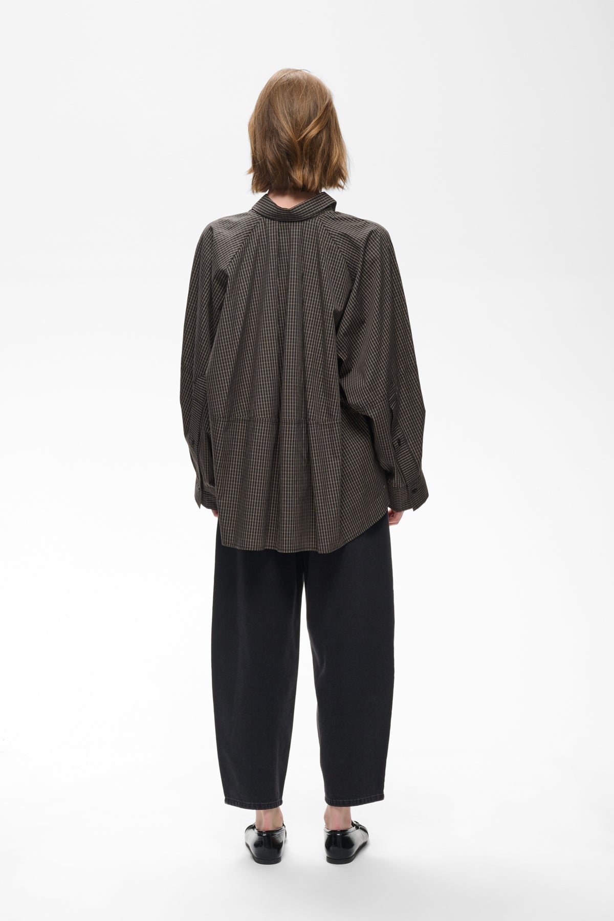 InWear Milles Black Grapic Check Loose Shirt