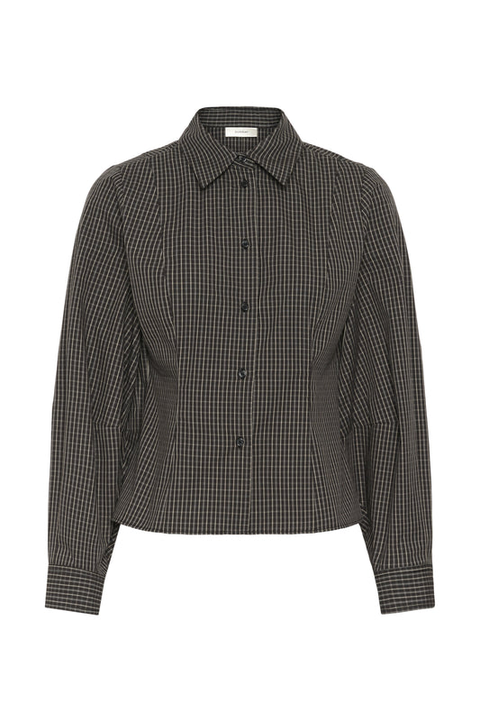 In Wear Mille Black Graphic Check Skjorte