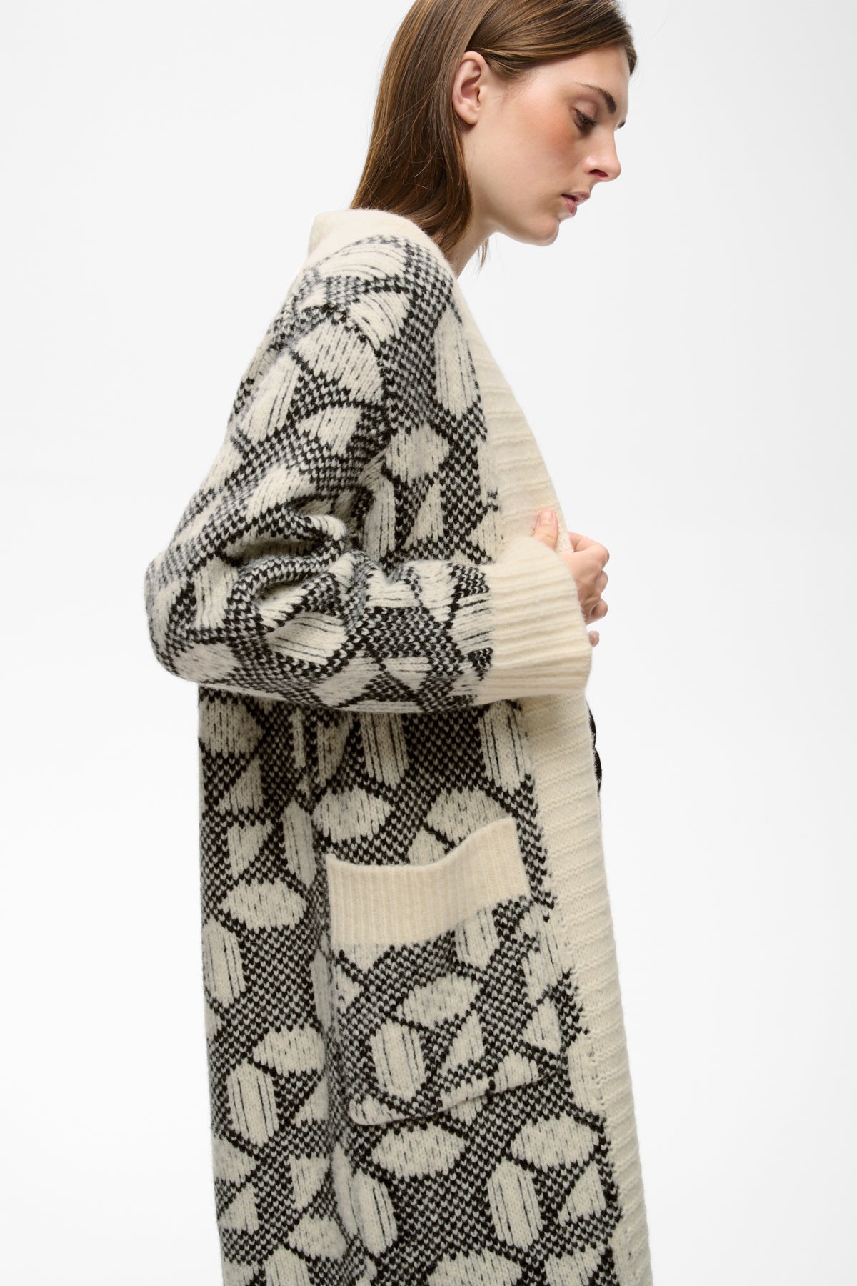 InWear Tula Graphic Tile Pattern Cardigan