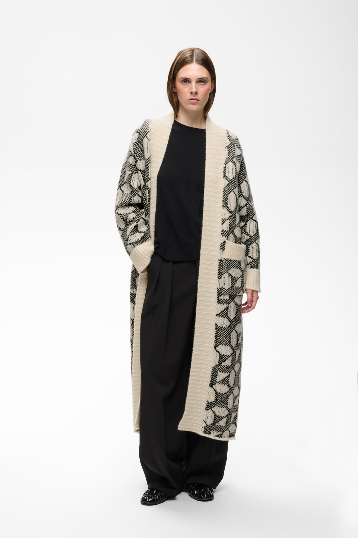 InWear Tula Graphic Tile Pattern Cardigan