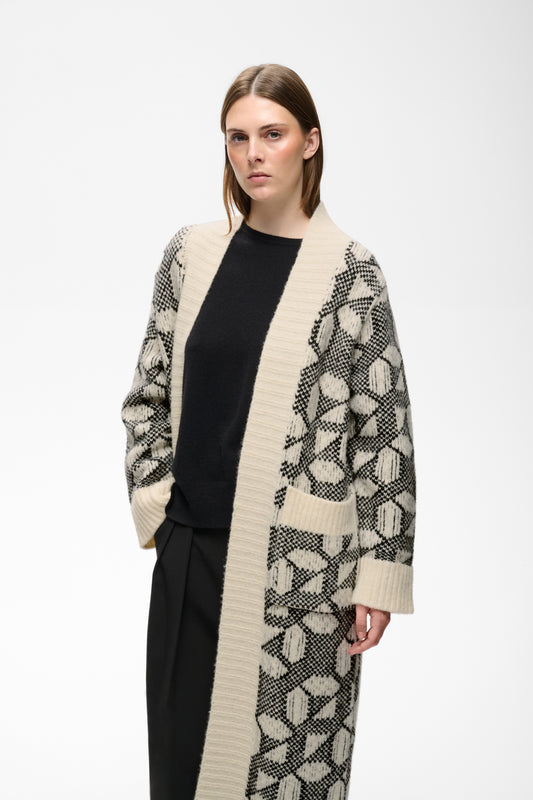 InWear Tula Graphic Tile Pattern Cardigan