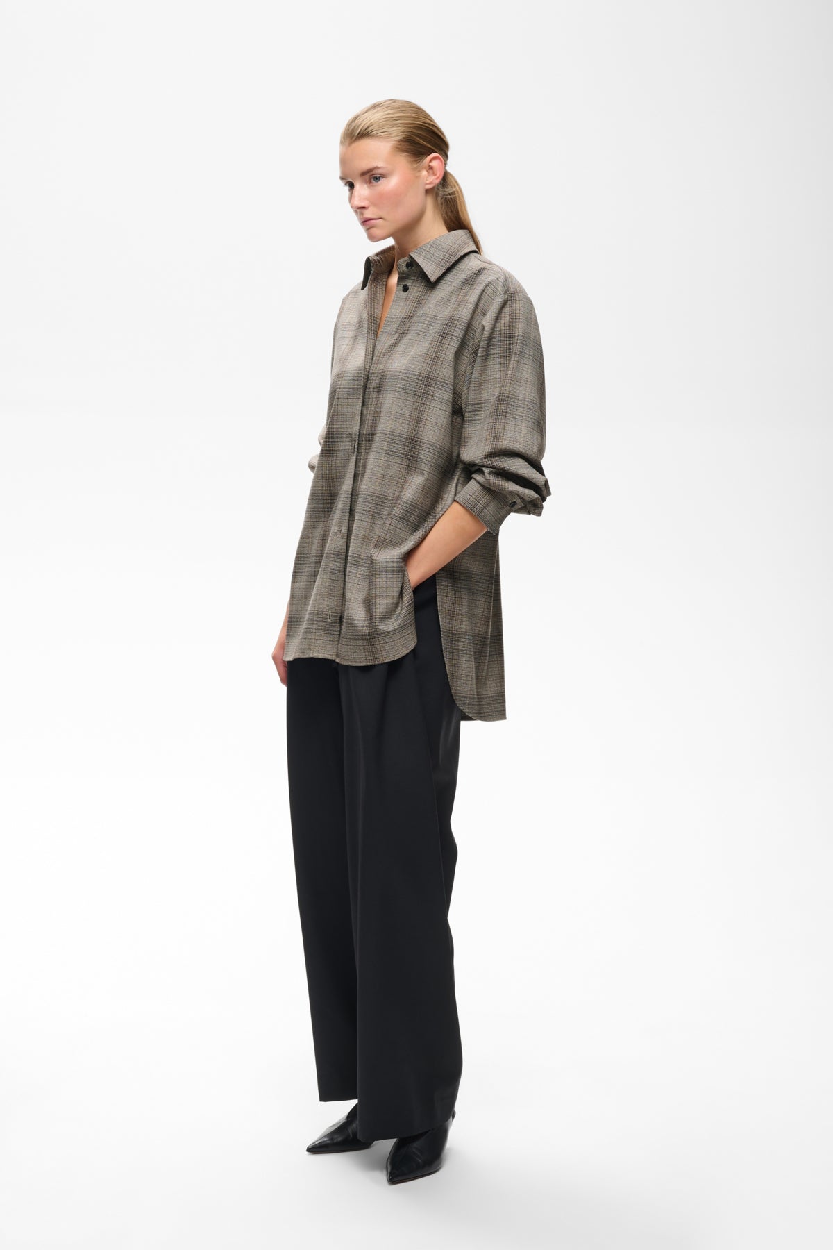 InWear Checkie Brown Fall Check Skjortejakke
