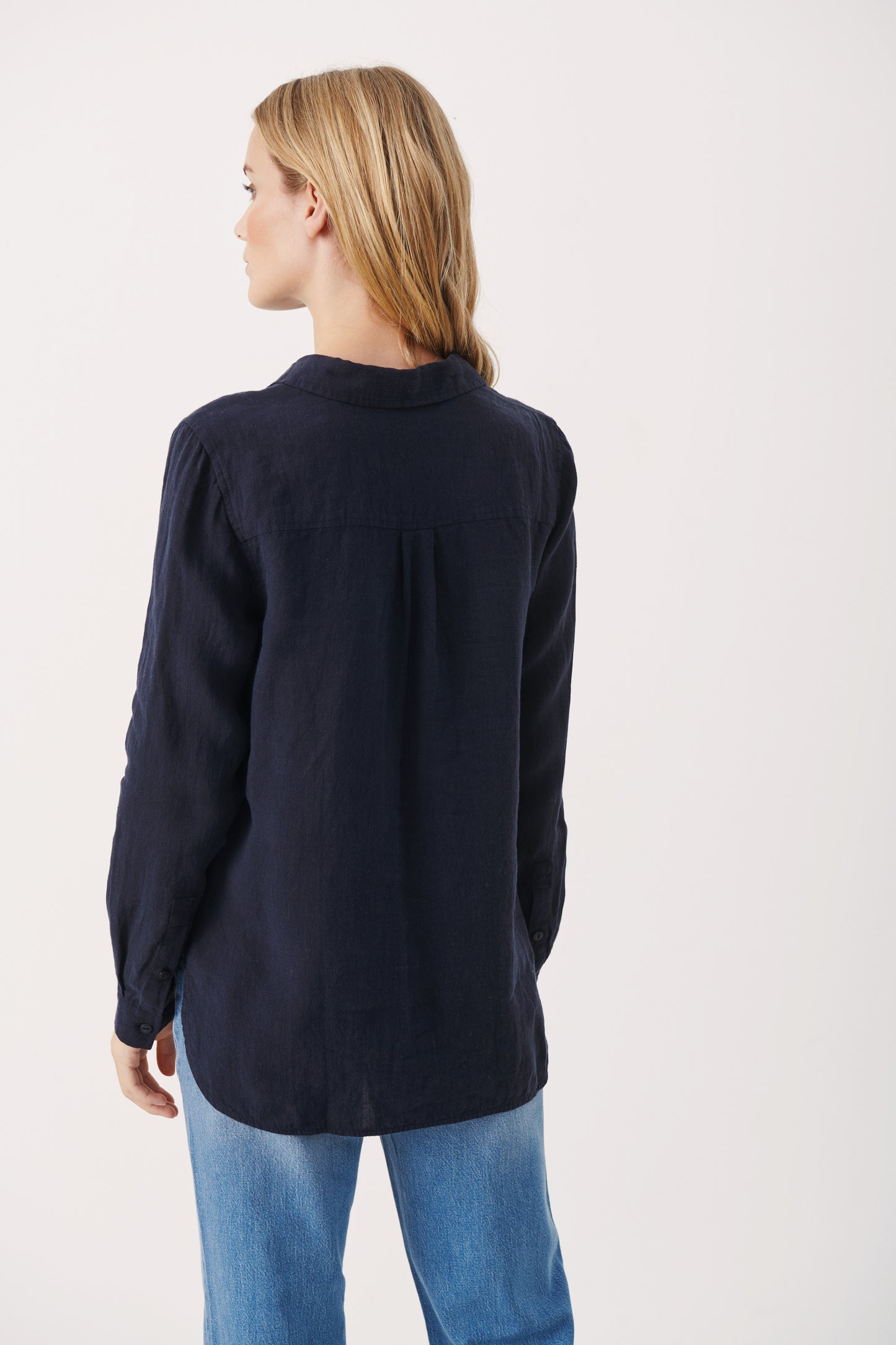 Part Two Kivas Marine Blå Skjorte