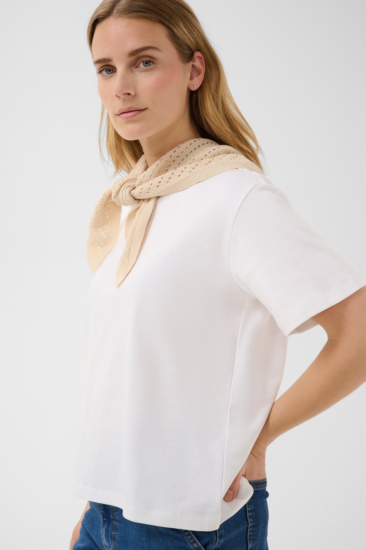 Part Two Anne Bright White T-skjorte