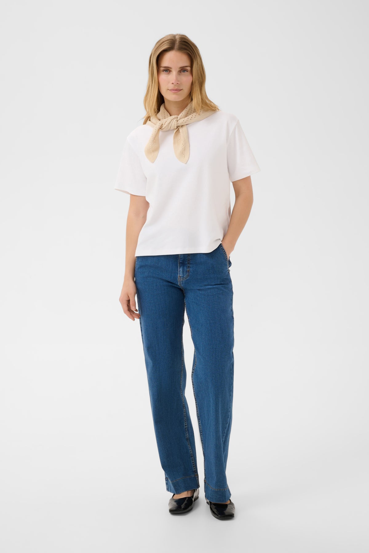 Part Two Anne Bright White T-skjorte