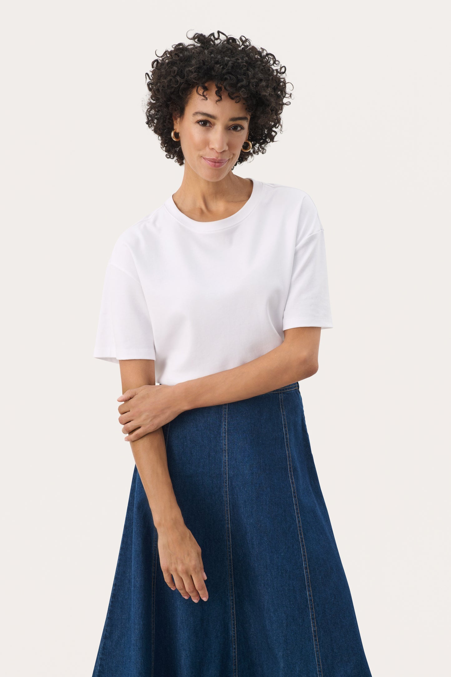 Part Two Jamina White T-Skjorte