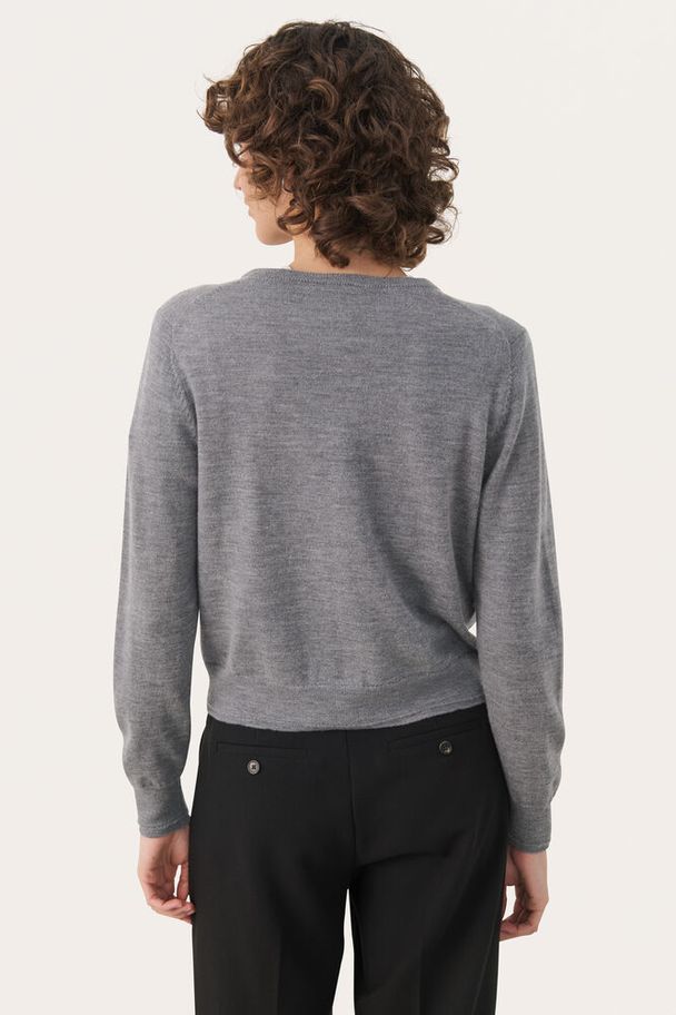 Part Two Noelani Medium Grey Melange Cardigan