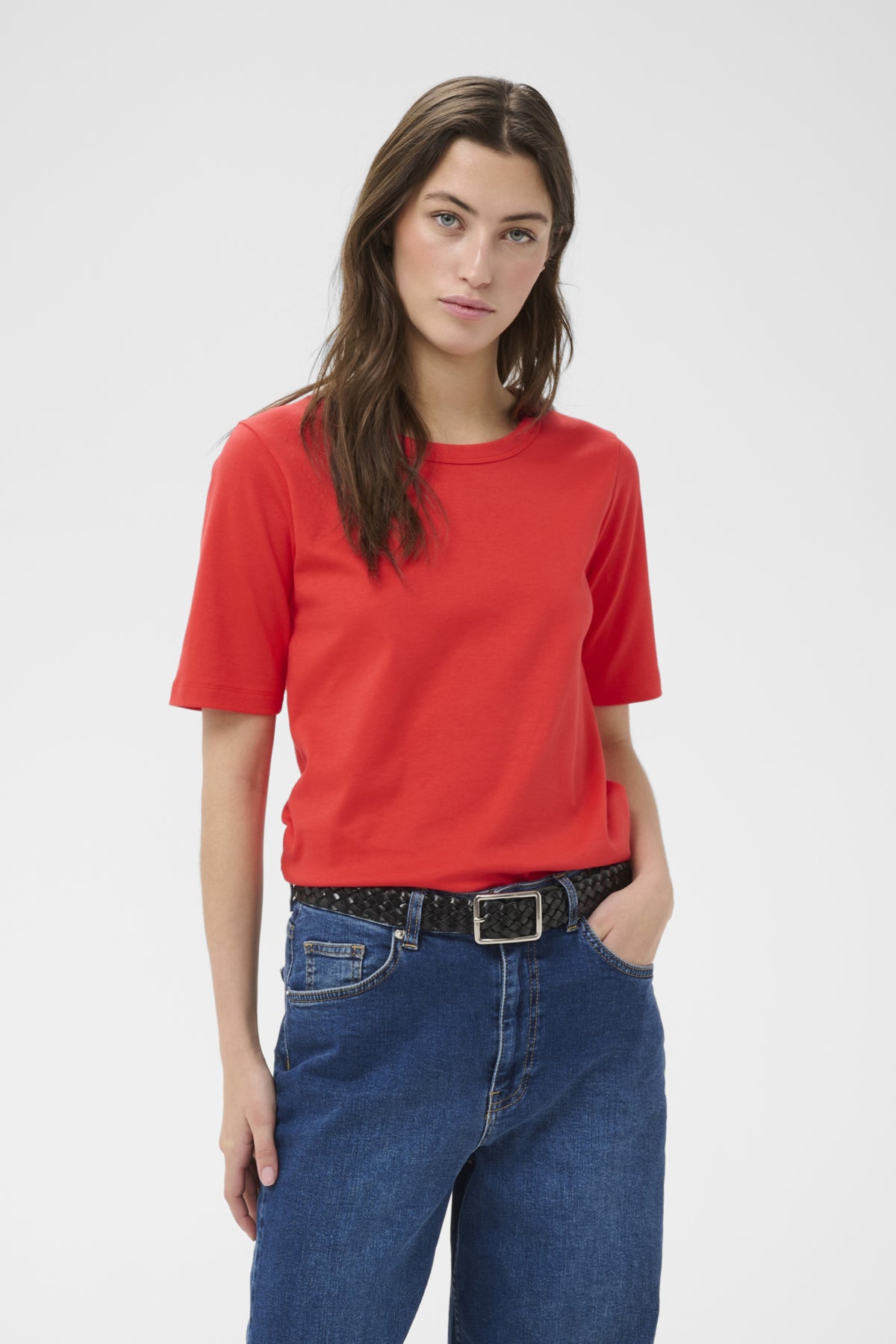 Part Two Ratana Poppy Red T-Skjorte