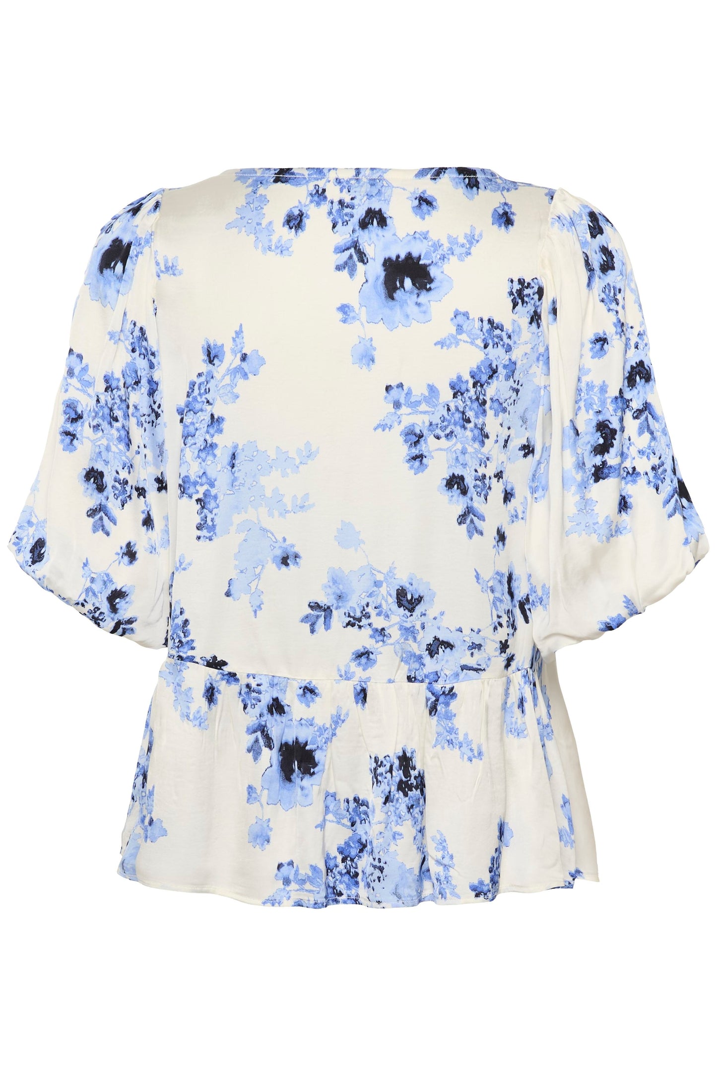 Part Two Azelia Blue Shaddow Flower Blouse