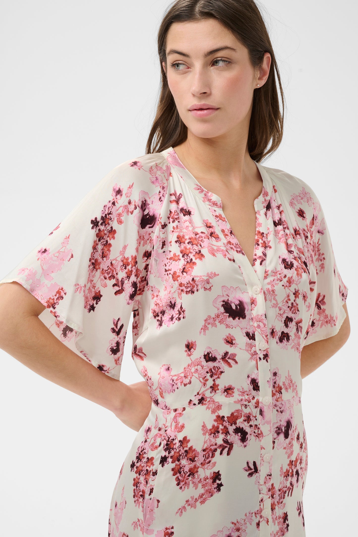 Part Two Alaja Pink Shaddow Flower Print Dress